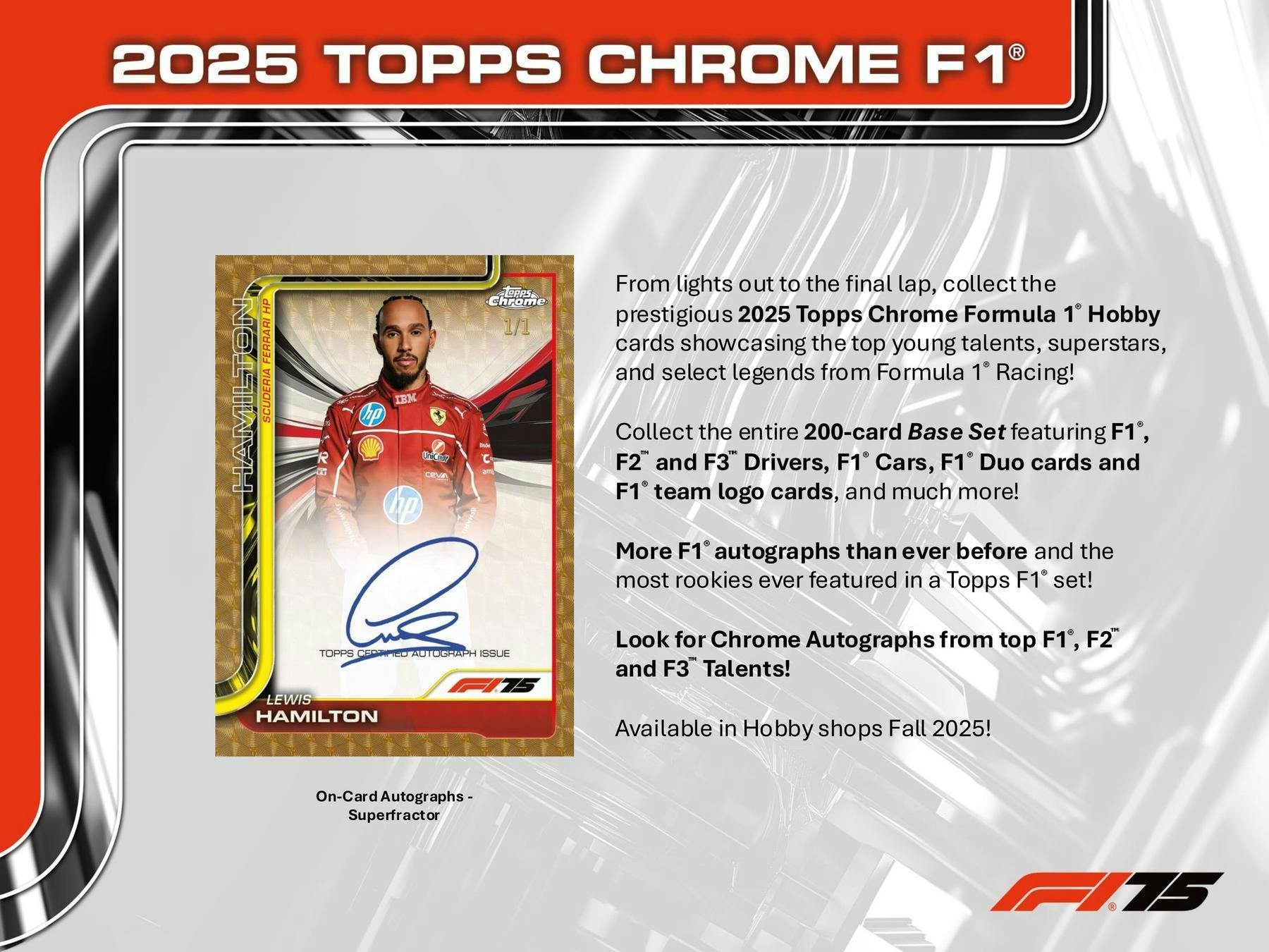 2025 Topps Chrome F1 Formula 1 Hobby Box - Dick &