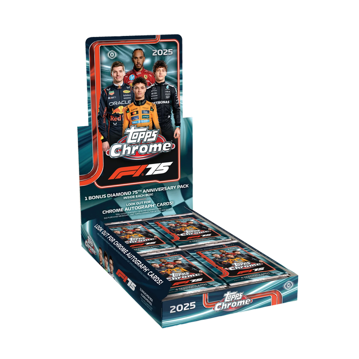2025 Topps Chrome F1 Formula 1 Hobby Box - Sports Collectibles
