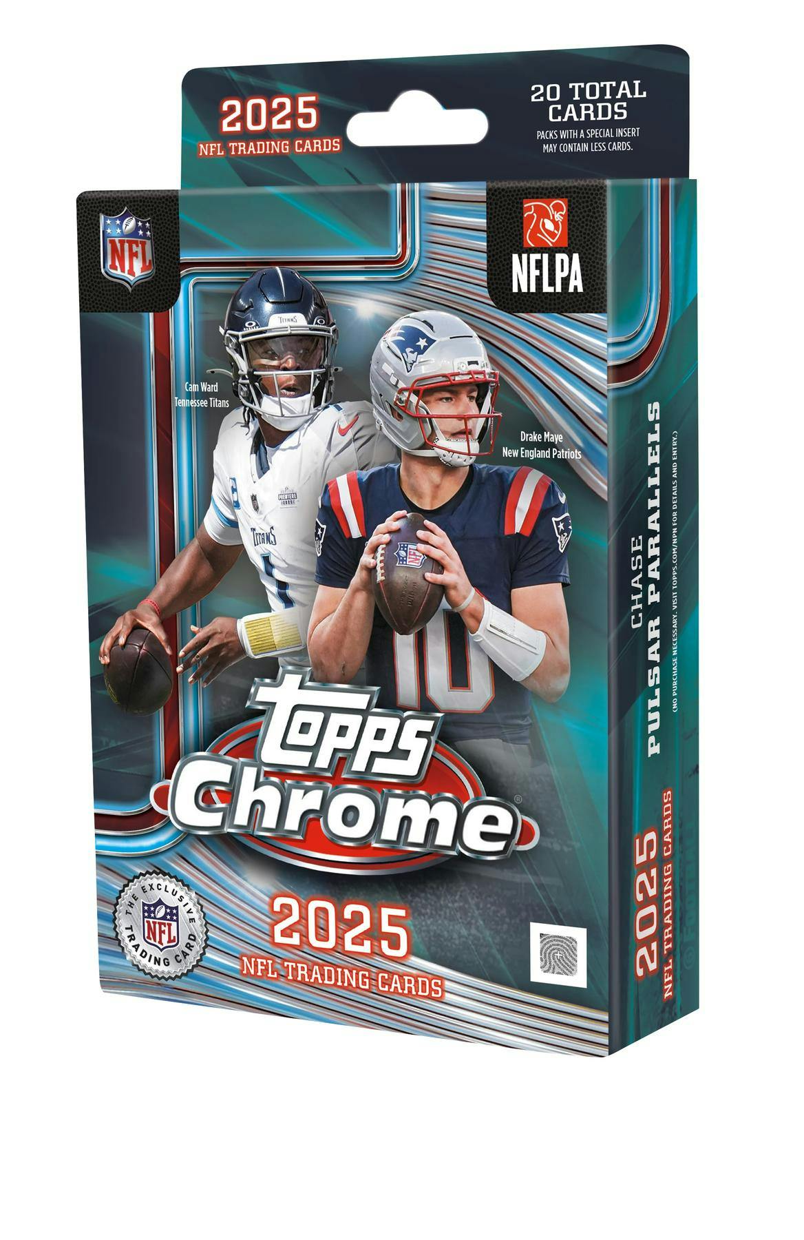 2025 Topps Chrome Football Hanger Box (3 RCs + Parallels / Inserts) - NFL Blaster Box