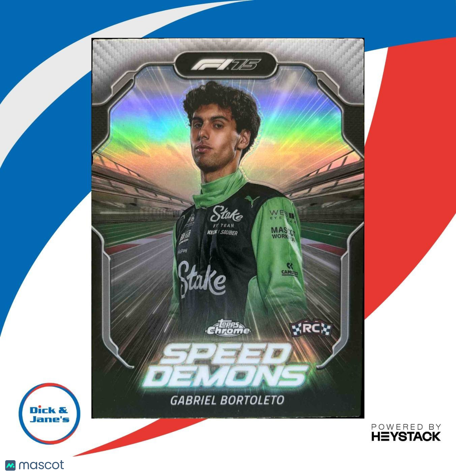 2025 Topps Chrome Formula 1 Gabriel Bortoleto Speed Demons #SD-10 RC - Sports Cards