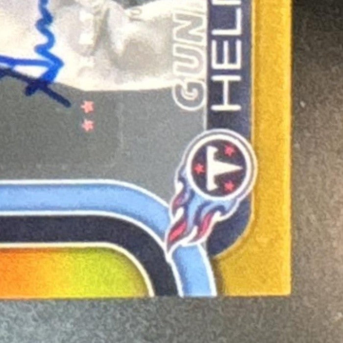 2025 Topps Chrome Gunnar Helm Auto Gold /50 #RA-GH RC Tennessee Titans - Sports Cards