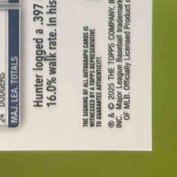 2025 Topps Chrome Hunter Feduccia Auto Blue RayWave /150 RC Los Angeles Dodgers - Sports Cards