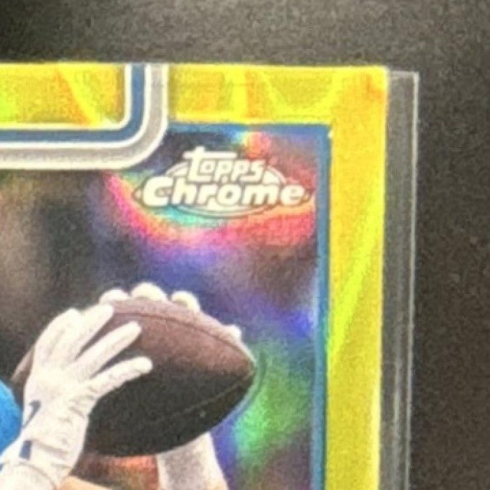 2025 Topps Chrome Isaac TeSlaa Rookie Auto Yellow Lava Refractor 120/275 Lions - Sports Cards