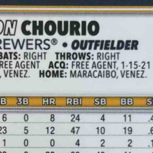 2025 Topps Chrome Jackson Chourio Image Variation LogoFractor #262 Brewers - Sports Cards