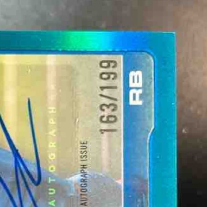 2025 Topps Chrome Jahmyr Gibbs Auto Aqua Refractor /199 #BA-JG Detroit Lions - Sports Cards