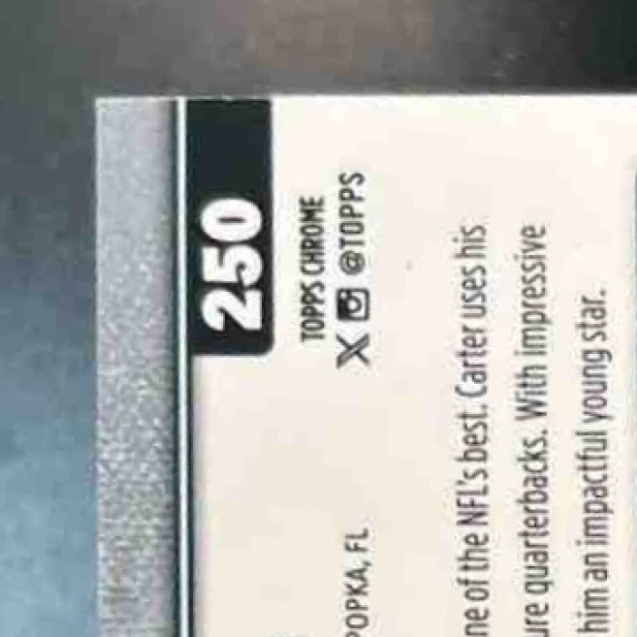 2025 Topps Chrome Jalen Carter Team Camo Variation #250 SP Philadelphia Eagles - Sports Cards