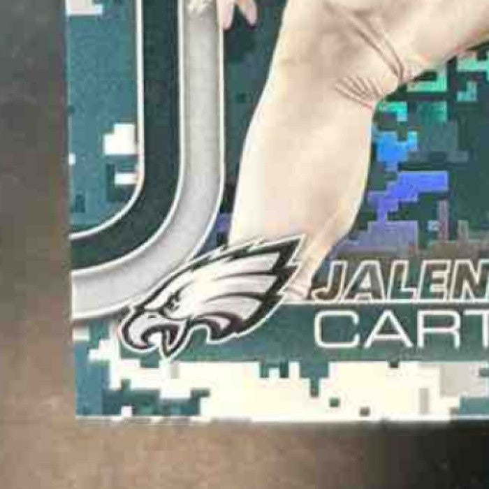 2025 Topps Chrome Jalen Carter Team Camo Variation #250 SP Philadelphia Eagles - Sports Cards