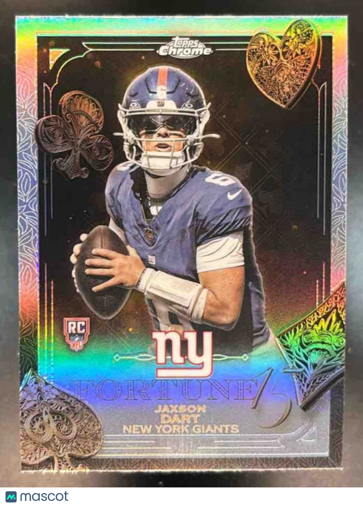 2025 Topps Chrome Jaxson Dart Fortune 15 Refractor #F15-23 RC New York Giants - Sports Cards