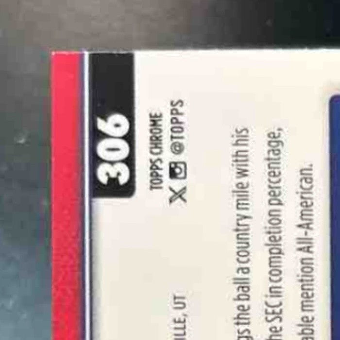 2025 Topps Chrome Jaxson Dart Rookie Prism Refractor #306 RC New York Giants - Sports Cards