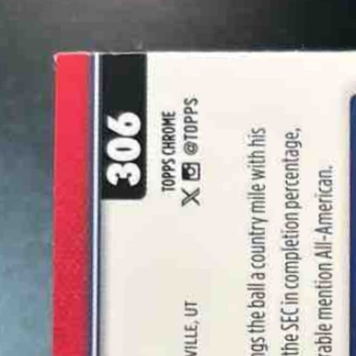 2025 Topps Chrome Jaxson Dart Rookie X-Fractor #306 RC New York Giants - Sports Cards