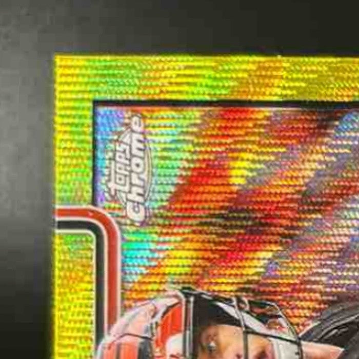 2025 Topps Chrome Joe Burrow #61 Yellow Wave /275 Cincinnati Bengals - Sports Cards