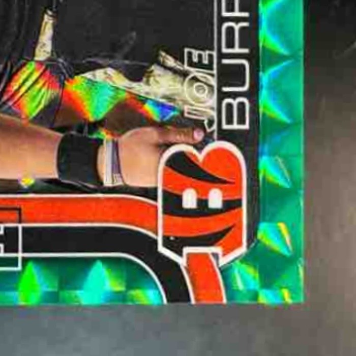 2025 Topps Chrome Joe Burrow Image Variation Green Geometric /99 #61 SP Bengals - Sports Cards