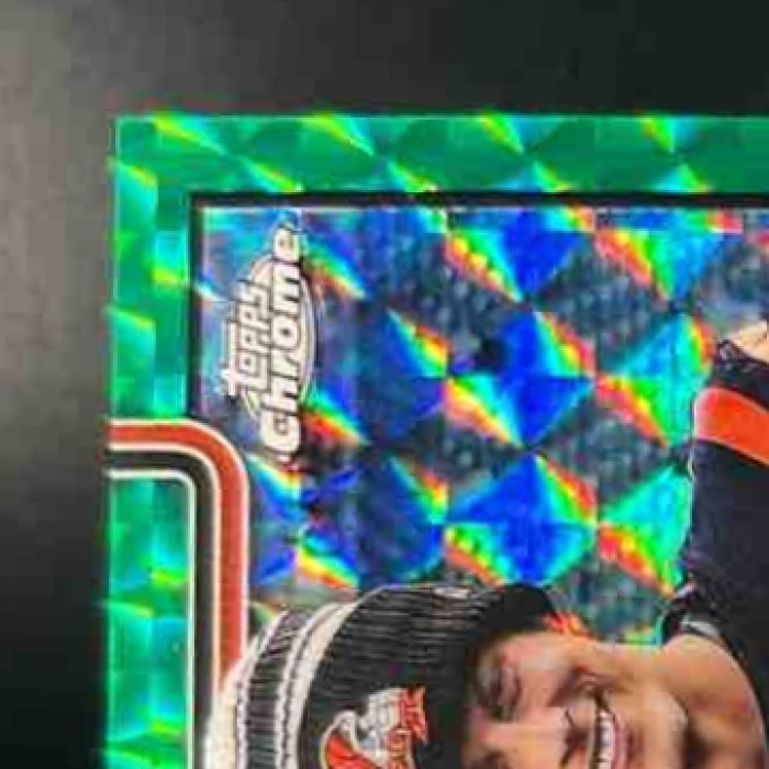 2025 Topps Chrome Joe Burrow Image Variation Green Geometric /99 #61 SP Bengals - Sports Cards