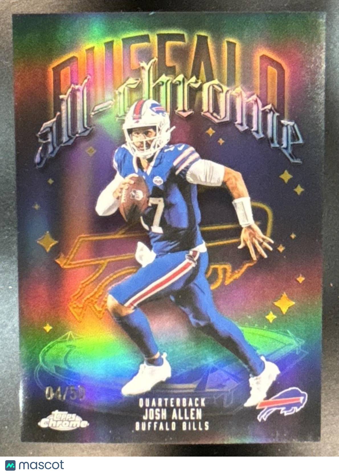 2025 Topps Chrome Josh Allen All Team Gold Refractor /50 #ACT-2 Buffalo Bills - Sports Cards