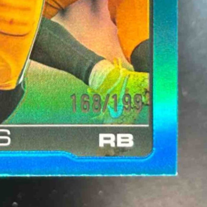 2025 Topps Chrome Josh Jacobs Aqua /199 #110 Green Bay Packers - Sports Cards