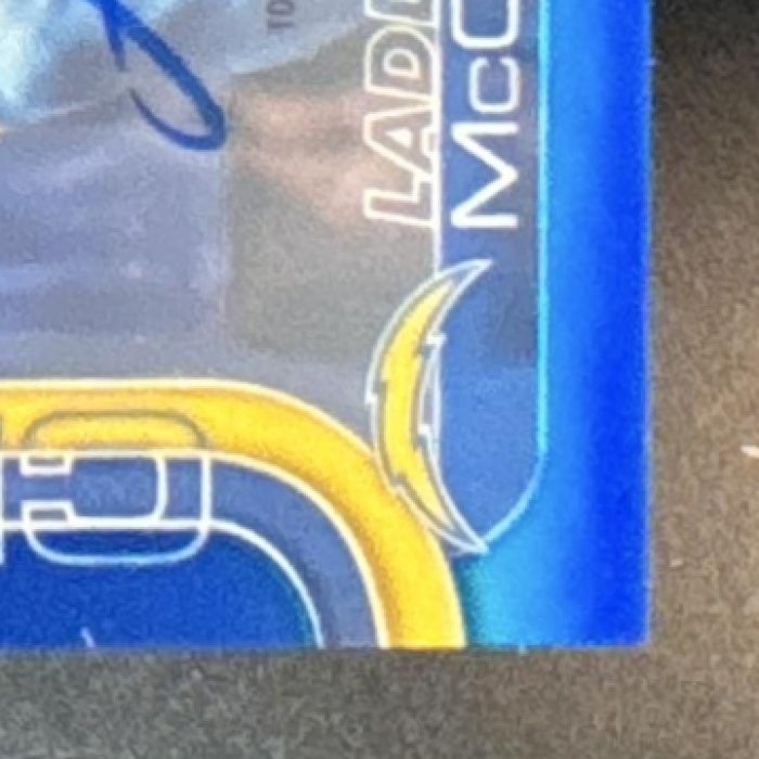 2025 Topps Chrome Ladd McConkey Auto True Blue Refractor 120/150 #BA-LM Chargers - Sports Cards