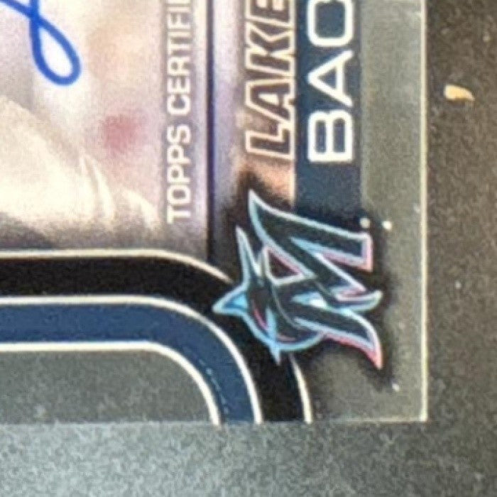 2025 Topps Chrome Lake Bachar Rookie Auto #RA-LB RC Miami Marlins - Sports Cards