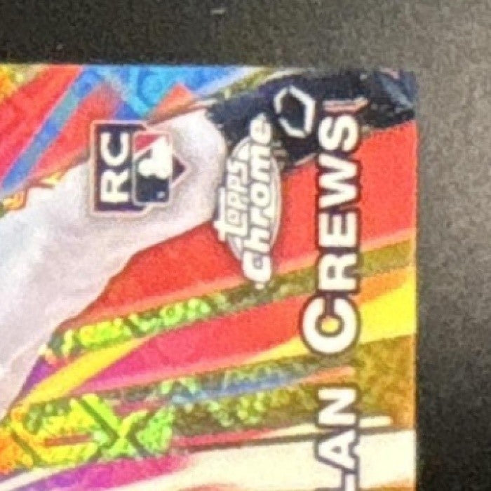 2025 Topps Chrome LogoFractor Dylan Crews Power Players Gold /50 RC Nationals - Sports Cards