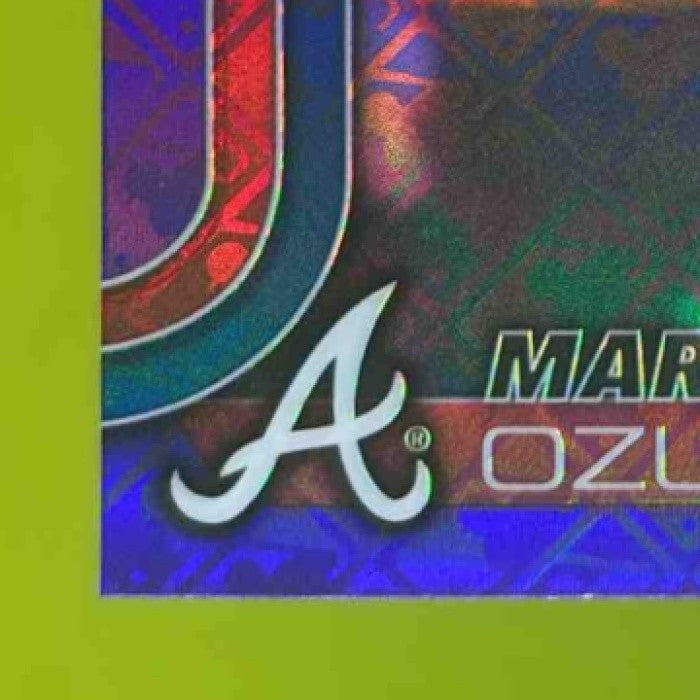 2025 Topps Chrome LogoFractor Marcell Ozuna Purple /250 #250 Atlanta Braves - Sports Cards