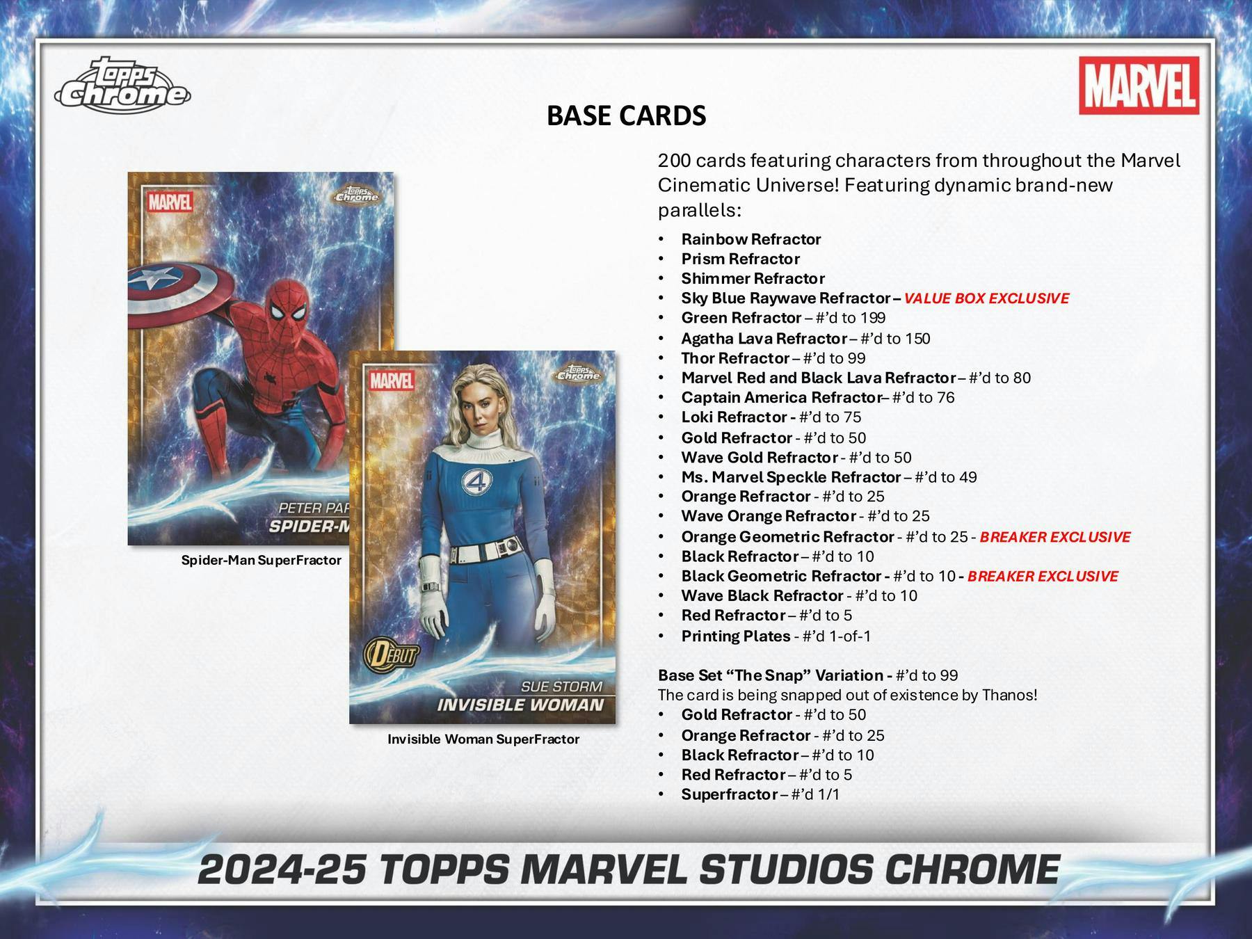 2025 Topps Chrome Marvel Studios Hobby Box - Trading Cards