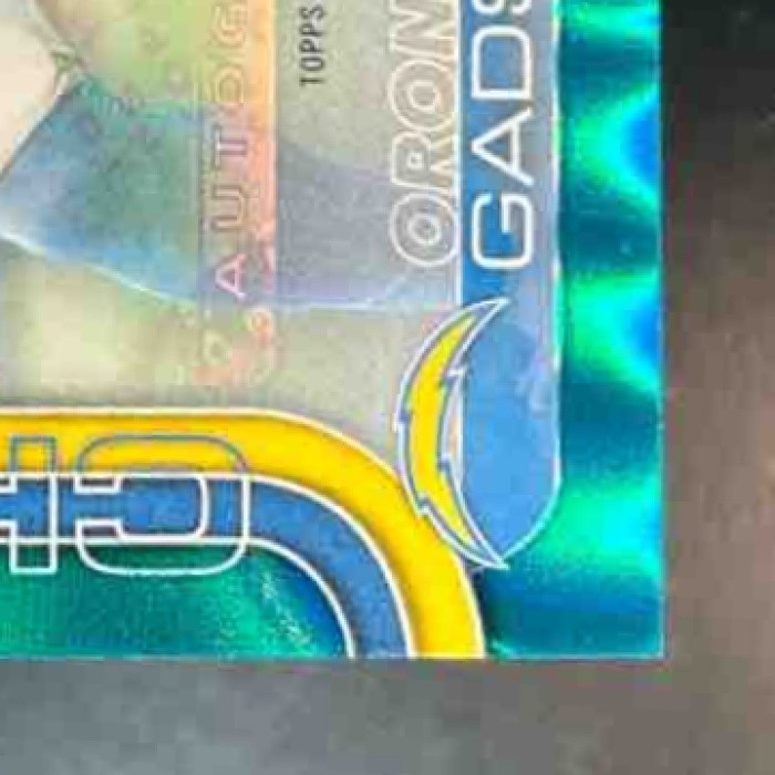 2025 Topps Chrome Oronde Gadsden Retail Rookie Auto Aqua Lava /199 RC Chargers - Sports Cards
