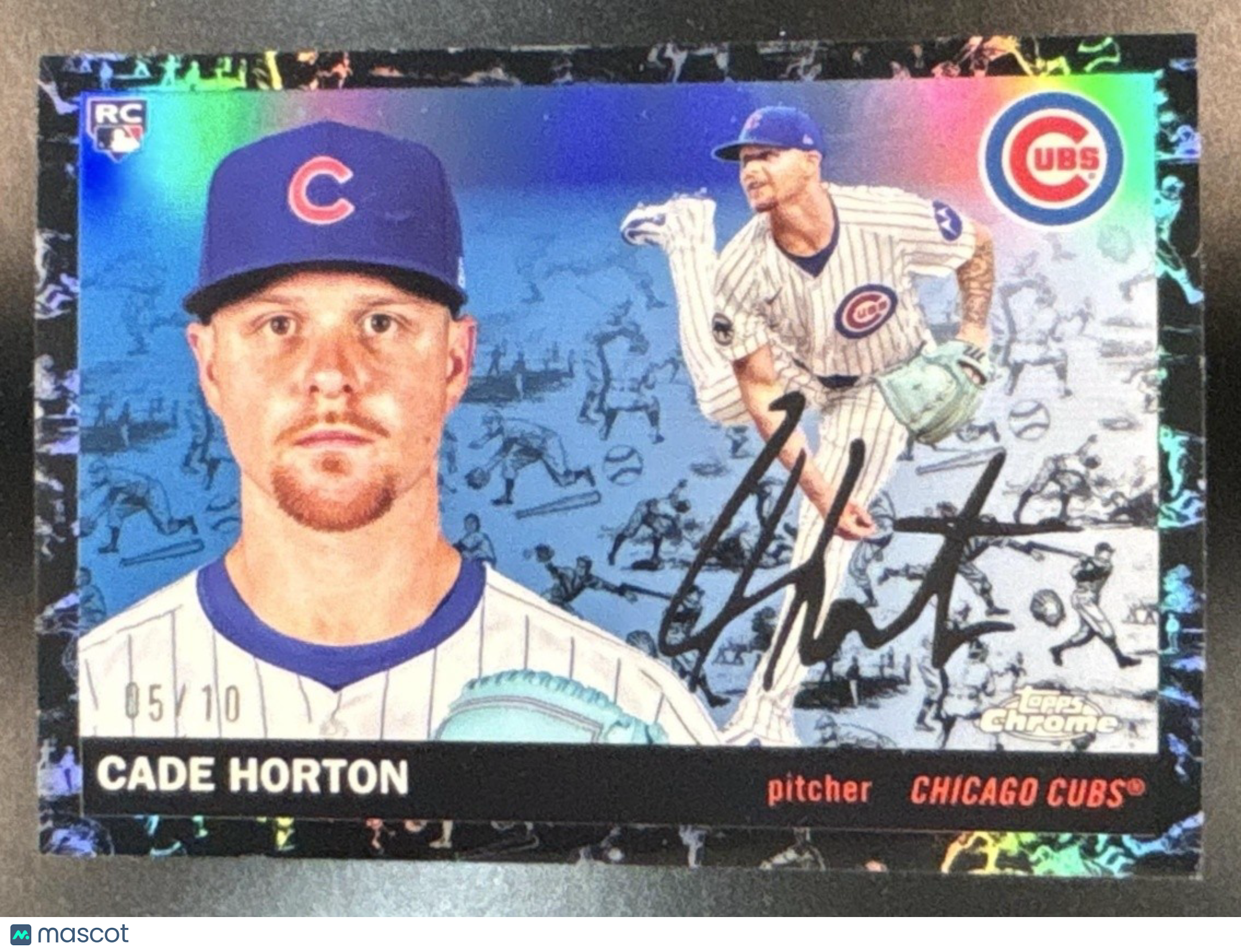 2025 Topps Chrome Platinum Anniversary Cade Horton Toile Cream/Black /10 RC Cubs - Sports Cards