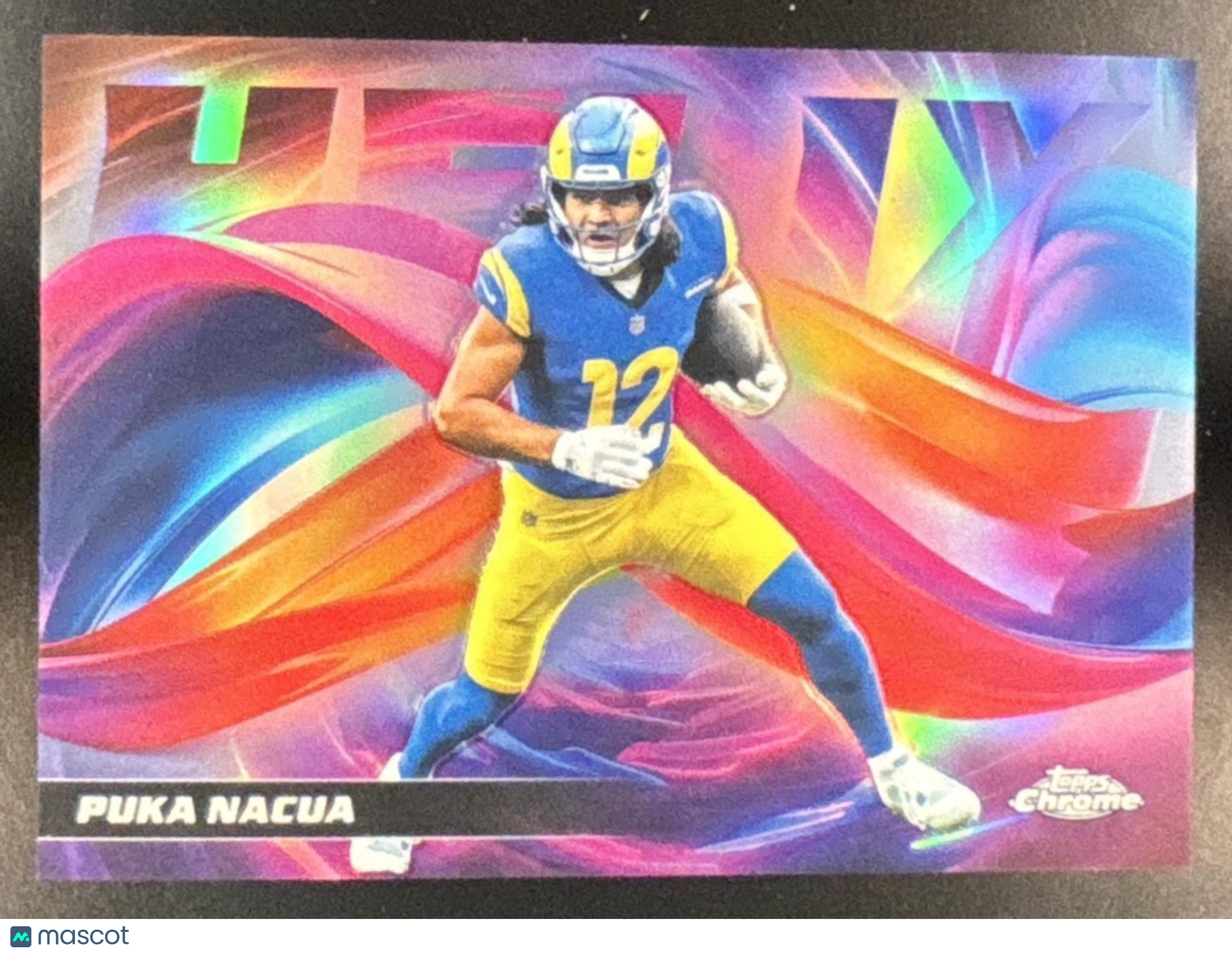2025 Topps Chrome Puka Nacua Helix #HX-10 SSP Los Angeles Rams - Sports Cards