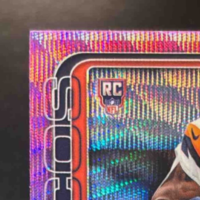 2025 Topps Chrome RJ Harvey Pink Wave Refractor /250 #330 RC Denver Broncos - Sports Cards