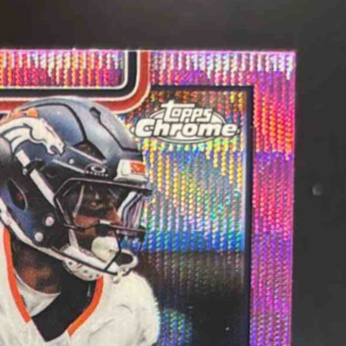 2025 Topps Chrome RJ Harvey Pink Wave Refractor /250 #330 RC Denver Broncos - Sports Cards