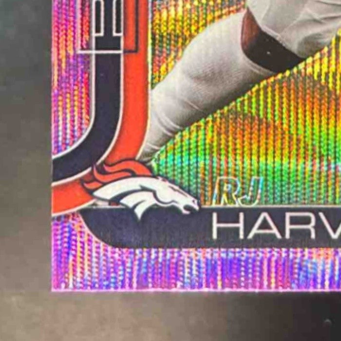 2025 Topps Chrome RJ Harvey Pink Wave Refractor /250 #330 RC Denver Broncos - Sports Cards
