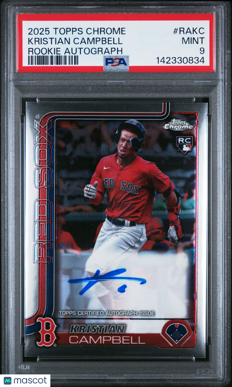 2025 Topps Chrome Rookie Autographs Kristian Campbell #RAKC PSA 9 - Graded Sports Cards