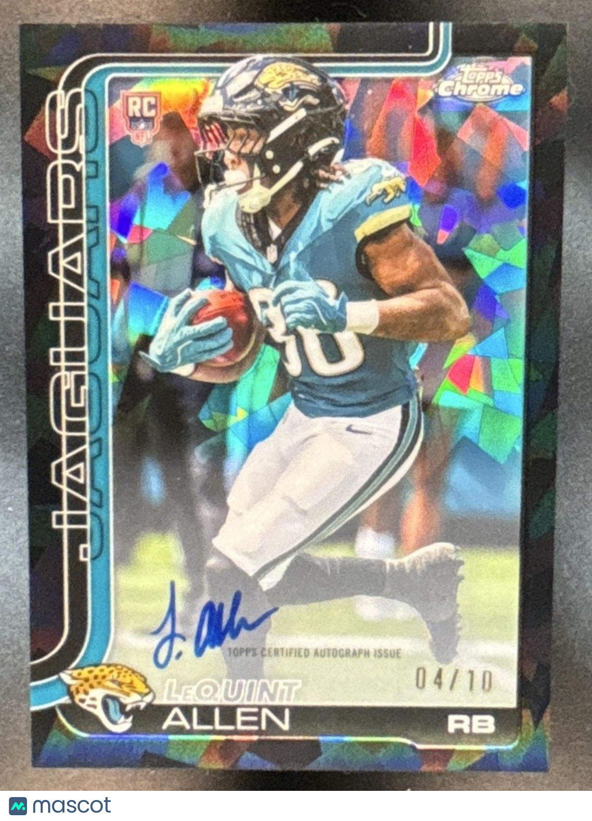 2025 Topps Chrome Sapphire LeQuint Allen Auto Black /10 RC Jacksonville Jaguars - Sports Cards