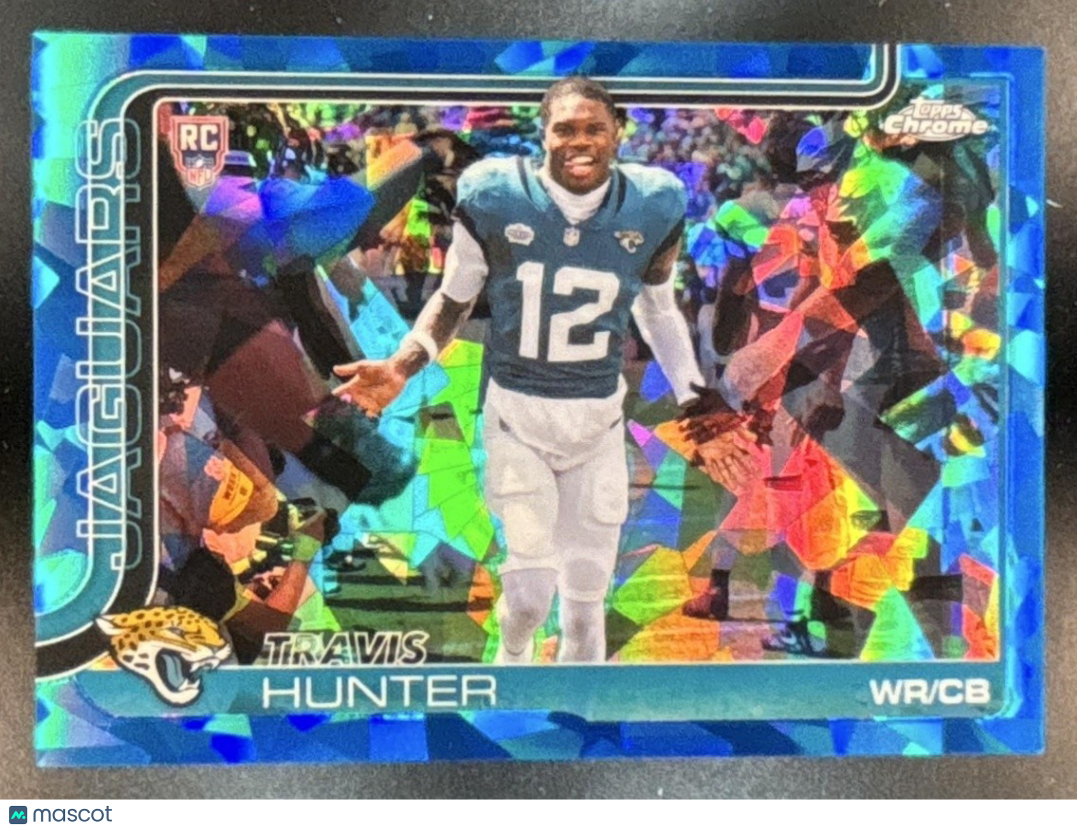 2025 Topps Chrome Sapphire Travis Hunter Image Variation #332 SP RC VAR Jaguars - Sports Cards