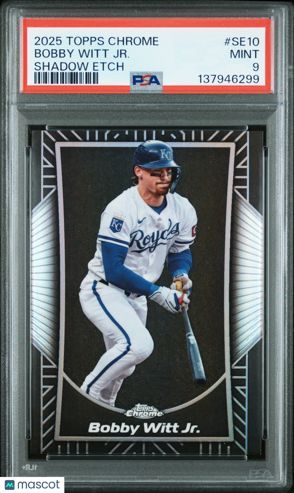 2025 Topps Chrome Shadow Etch Bobby Witt JR. #SE10 PSA 9 MINT Kansas City Royals - Graded Sports Cards