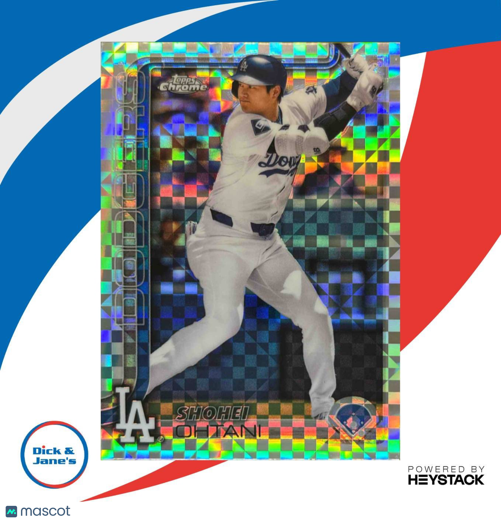 2025 Topps Chrome Shohei Ohtani X Fractor #1 Los Angeles Dodgers Sports Cards