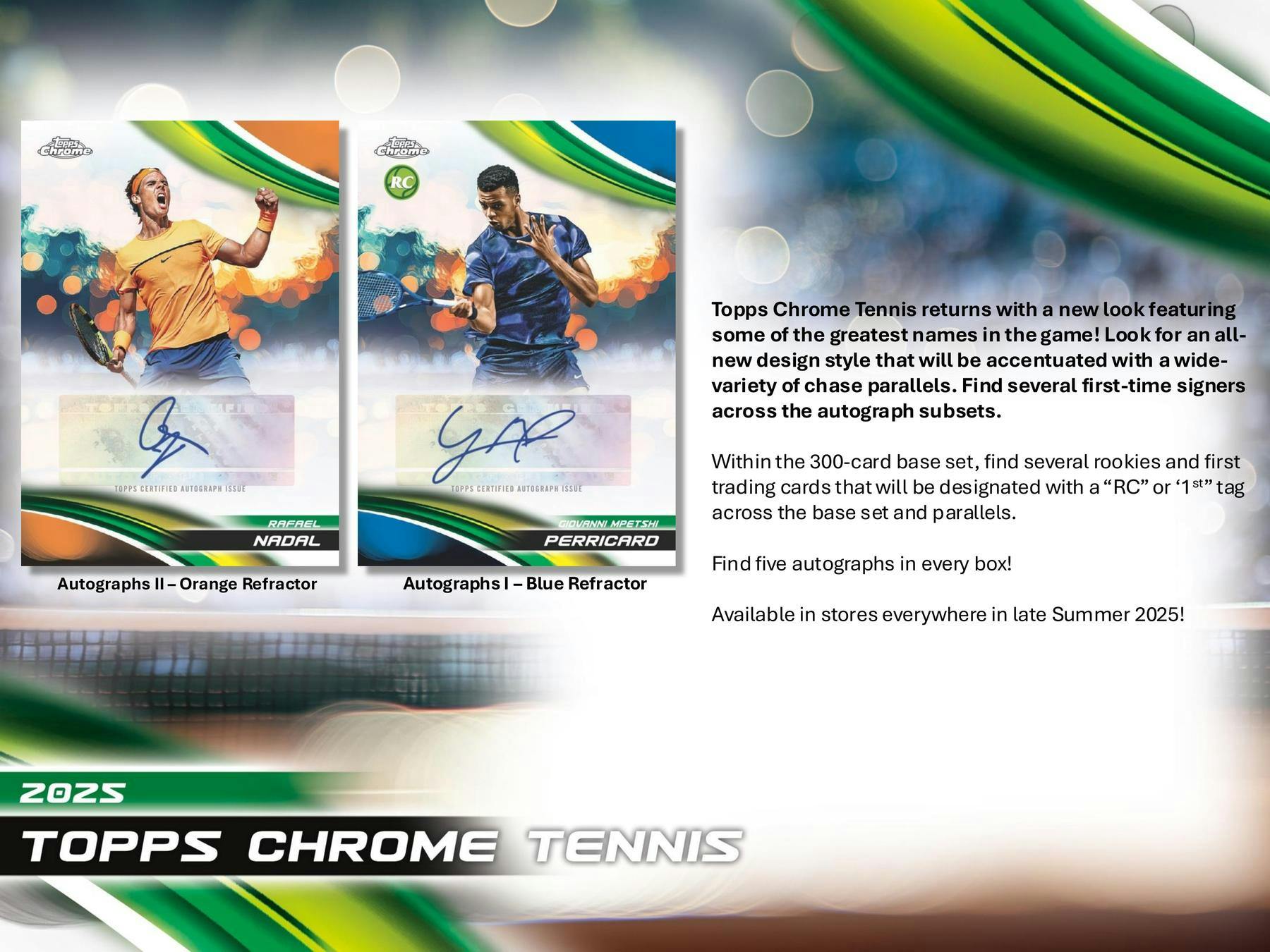 2025 Topps Chrome Tennis Breakers Delight Box (5 Autos) - Tennis Hobby Box