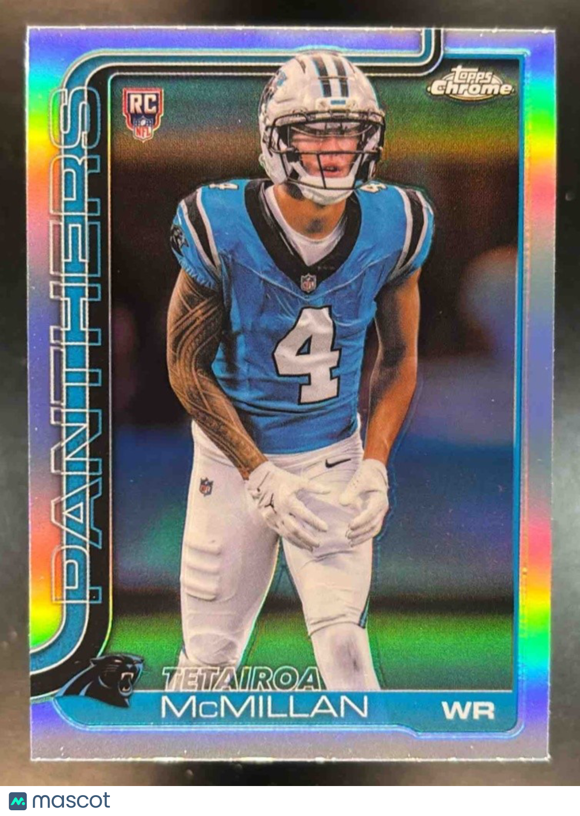 2025 Topps Chrome Tetairoa McMillan Rookie Refractor #326 RC Carolina Panthers - Sports Cards
