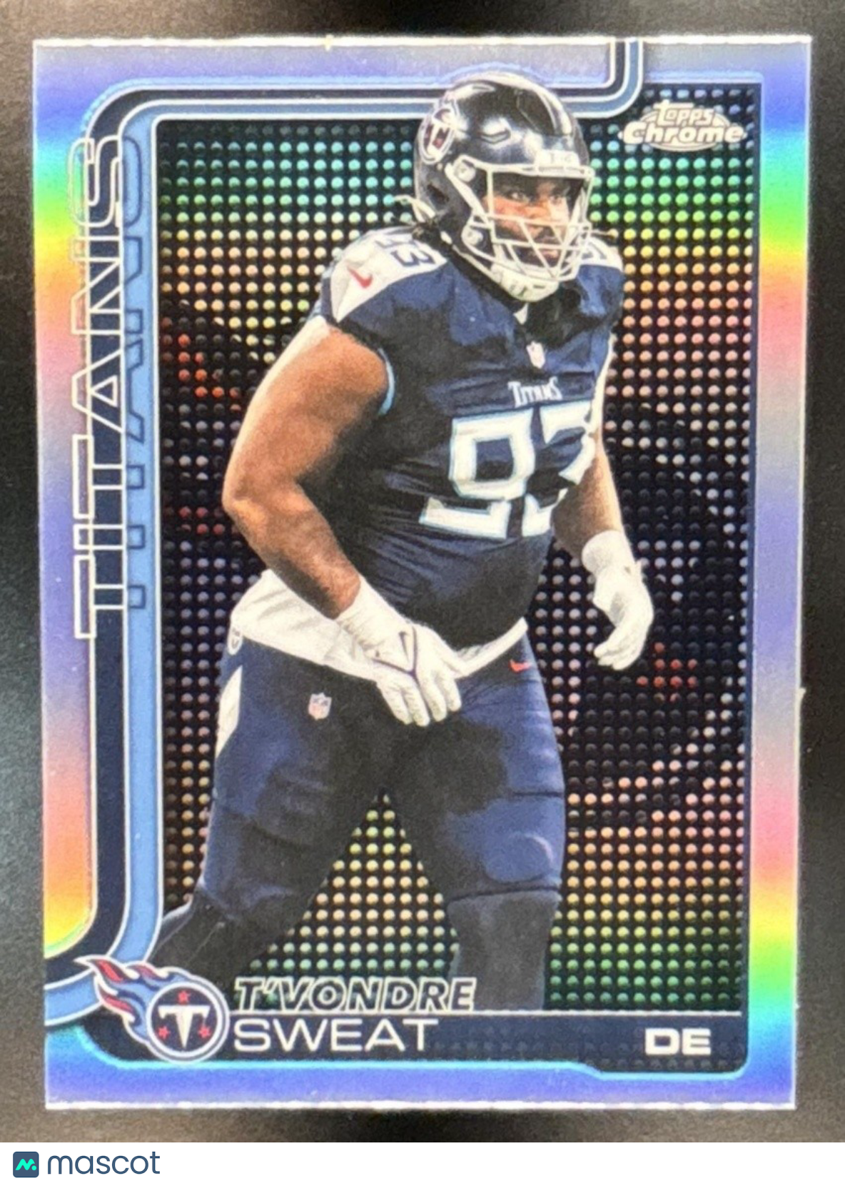 2025 Topps Chrome T’Vondre Sweat Lightboard Logo Variation #292 Tennessee Titans - Sports Cards