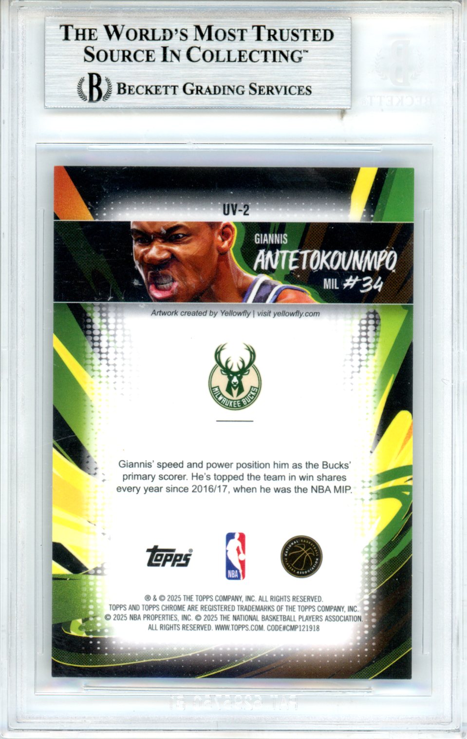 2025 Topps Chrome Ultra Violet Giannis Antetokounmpo #UV2 BGS 9 - Graded Sports Cards