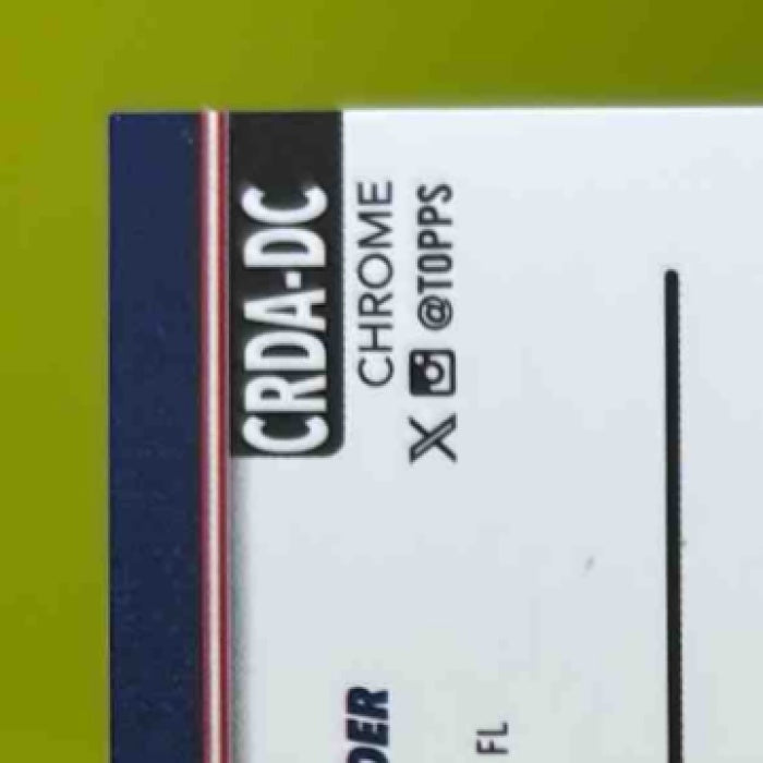 2025 Topps Chrome Update Dylan Crews Rookie Auto True Blue Refractor 19/150 RC - Sports Cards