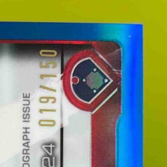 2025 Topps Chrome Update Dylan Crews Rookie Auto True Blue Refractor 19/150 RC - Sports Cards