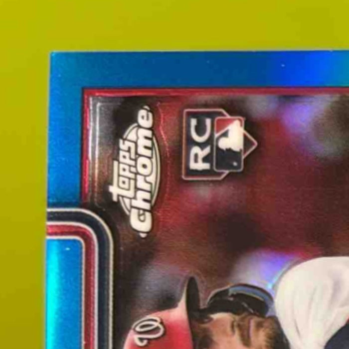 2025 Topps Chrome Update Dylan Crews Rookie Auto True Blue Refractor 19/150 RC - Sports Cards