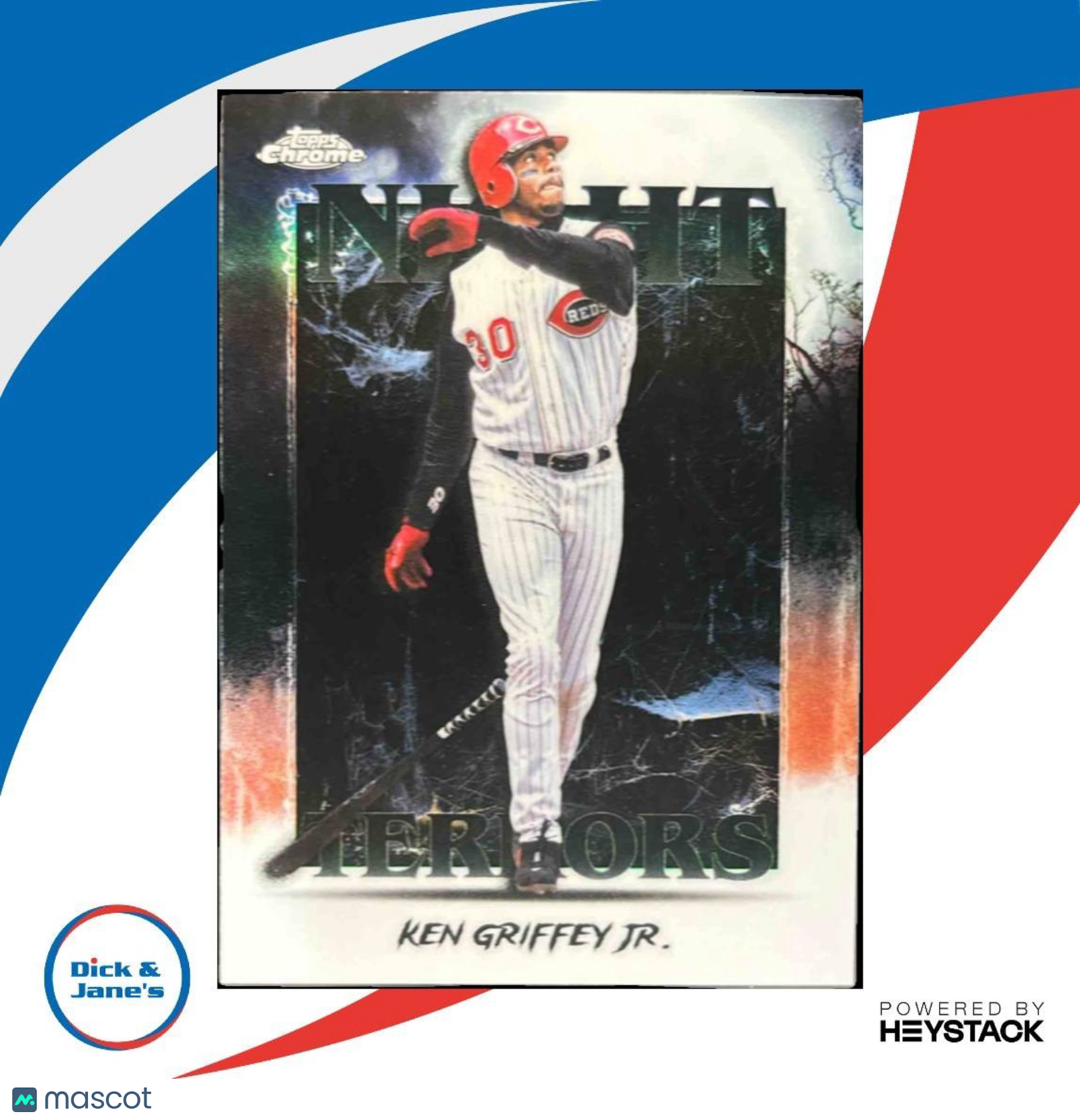 2025 Topps Chrome Update Ken Griffey Jr. Night Terrors #NT-7 Cincinnati Reds - Sports Cards