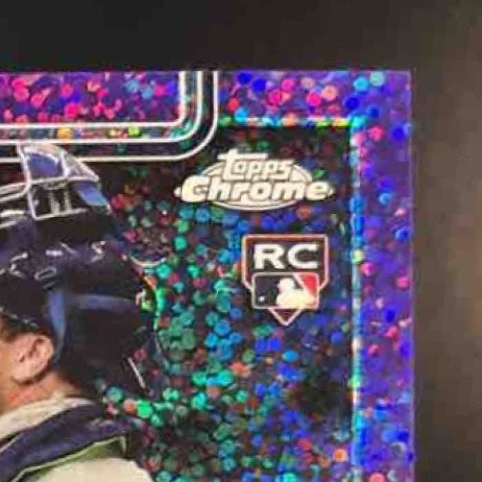 2025 Topps Chrome Update Logan Driscoll Debut Auto Purple Speckle /299 RC Rays - Sports Cards