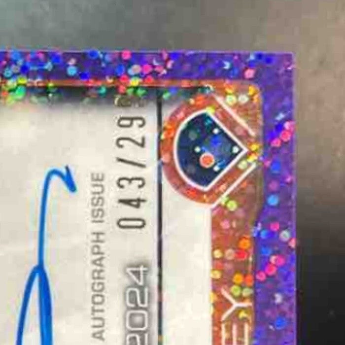 2025 Topps Chrome Update Trey Sweeney Auto Purple Speckle /299 RC Detroit Tigers - Sports Cards
