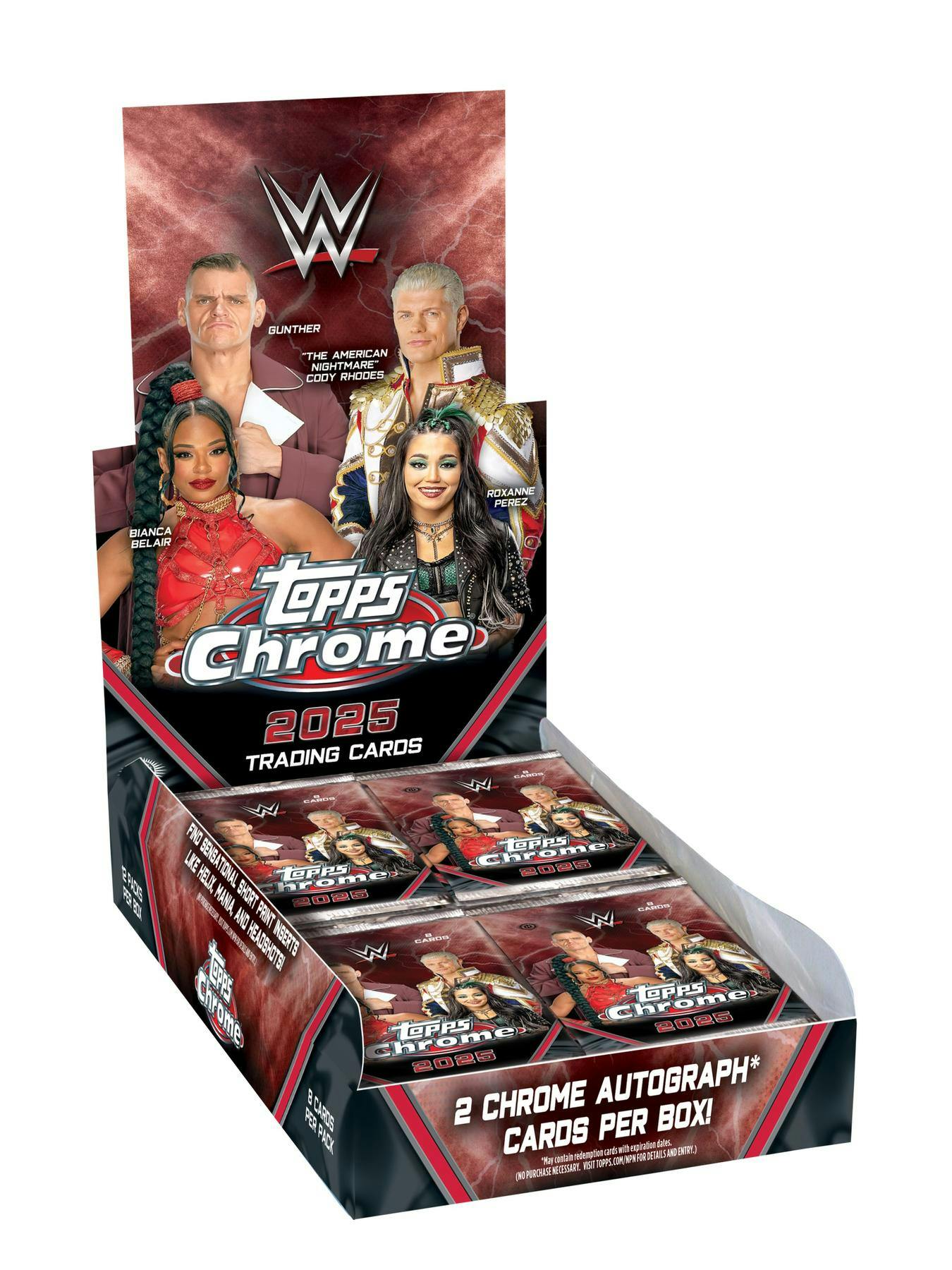2025 Topps Chrome WWE Wrestling Hobby Box (2 Autos) - Hobby Box