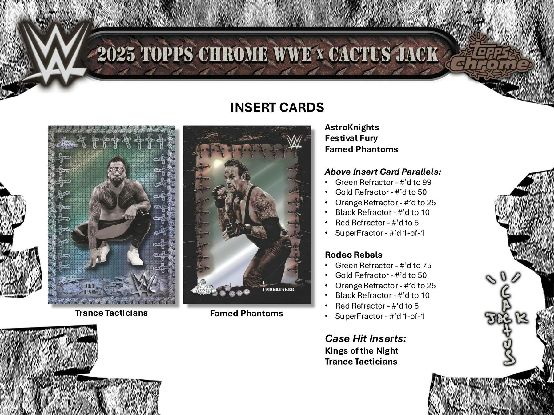 2025 Topps Chrome WWE x Cactus Jack Hobby Box Hobby Box