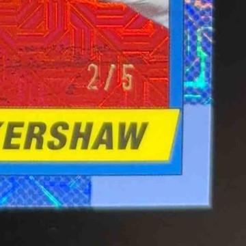 2025 Topps Clayton Kershaw 1990 Chrome Silver Pack Red Refractor 2/5 Dodgers - Sports Cards