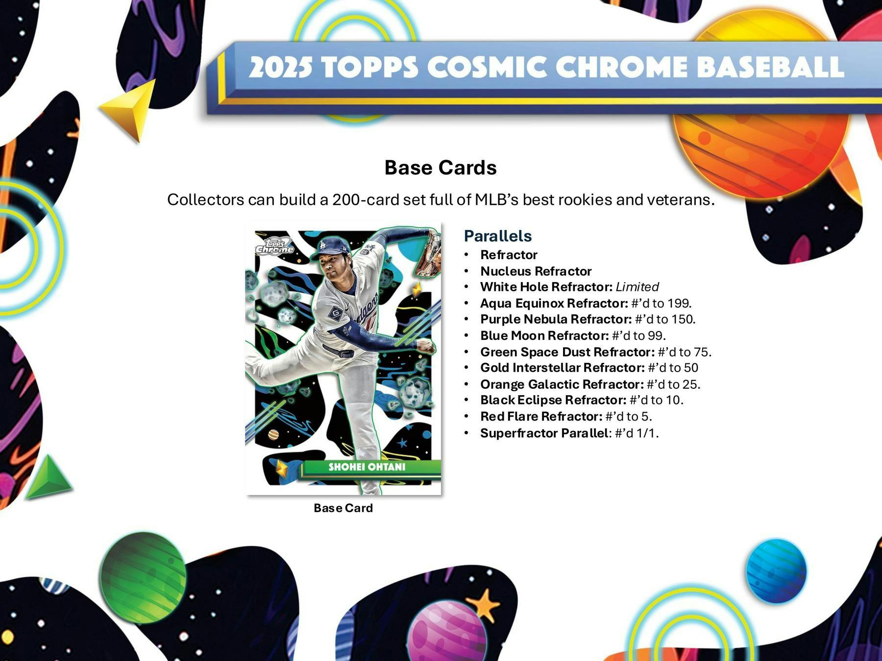 2025 Topps Cosmic Chrome Baseball Hobby Box (The Galaxy Awaits) DEC 17th - MLB hobby