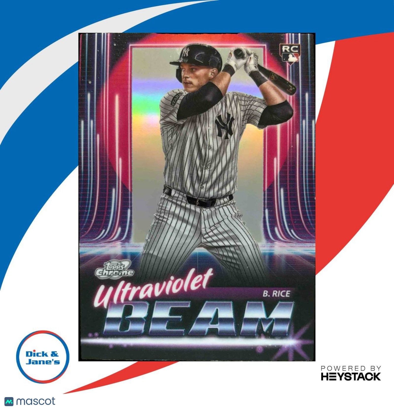 2025 Topps Cosmic Chrome Ben Rice Ultraviolet Beam #UB-12 RC New York Yankees - Sports Cards